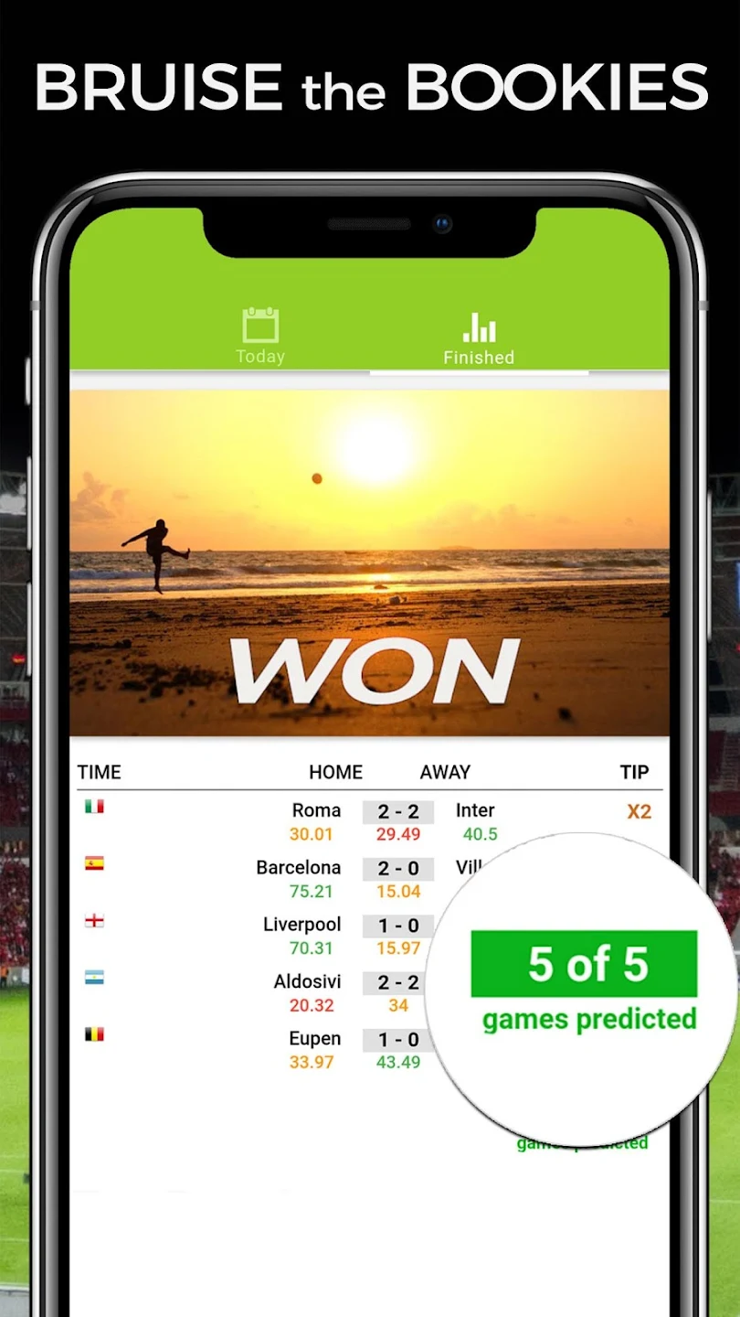 Football AI - 5 of 5 Predicted